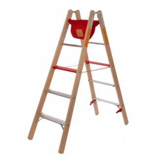 Holz-Alu-Stufenstehleiter – Hochwertig & durchdacht ausgestattet