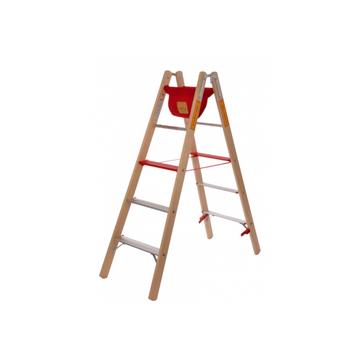 Holz-Alu-Stufenstehleiter – Hochwertig & durchdacht ausgestattet